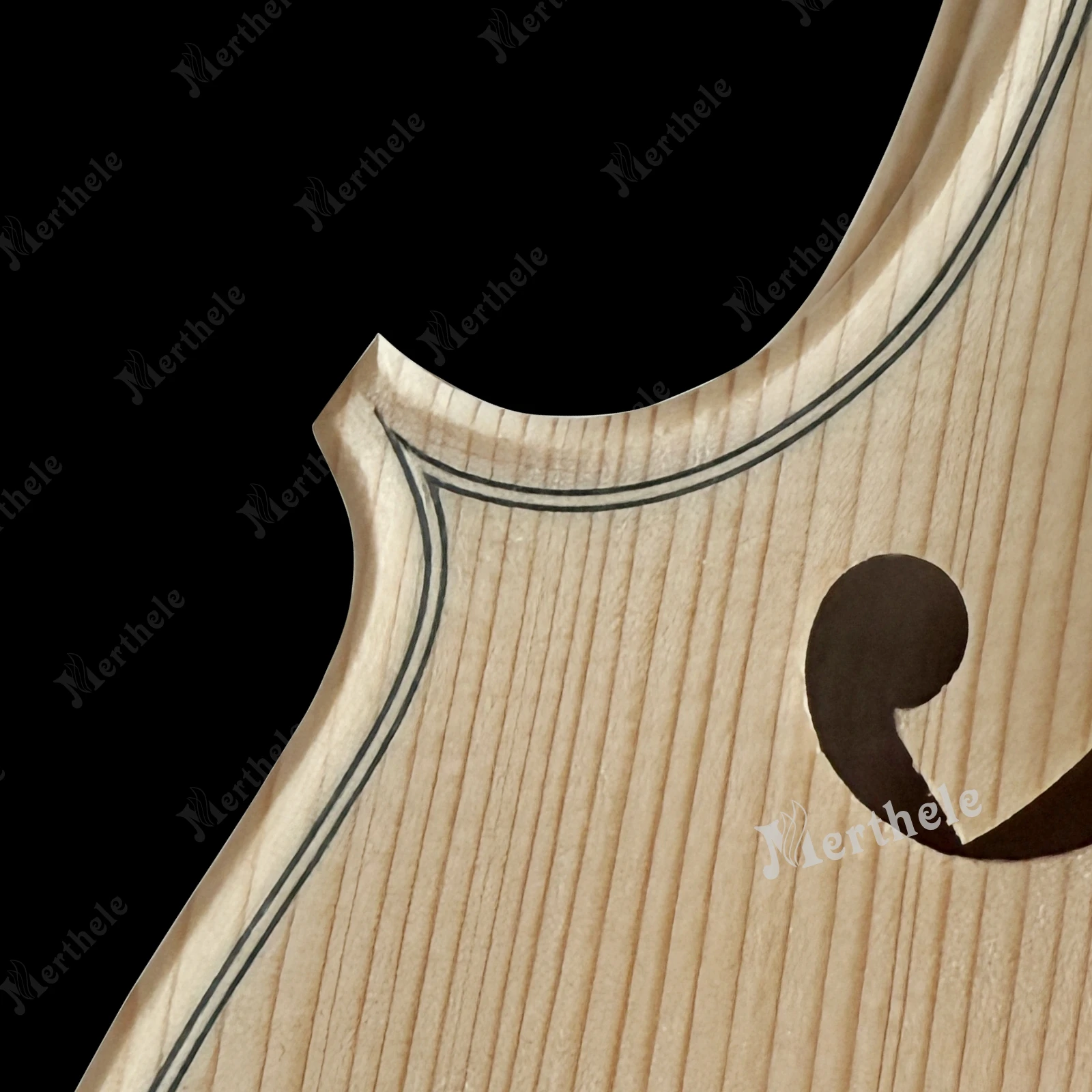 كمان خلفي غير مكتمل مصنوع يدويًا من الخشب الصلب، مصنوع من قبل صانعي تشين المحترفين، كمان أبيض