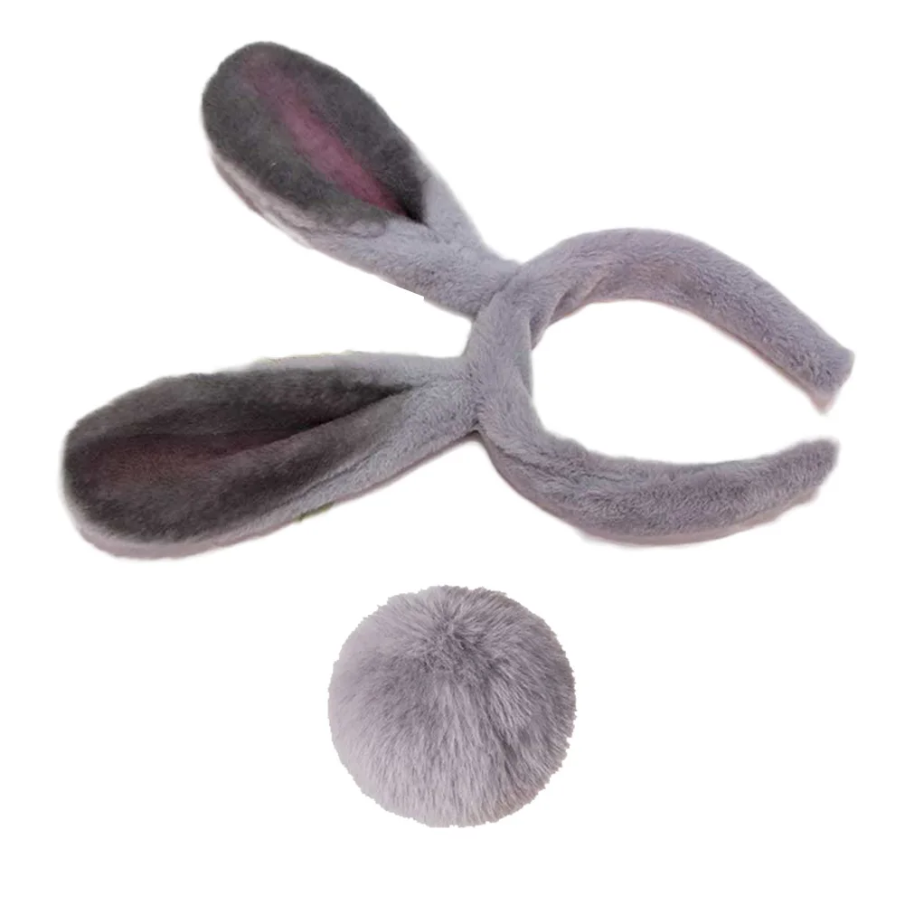 

Джуди Хопс мультфильм Зоопарк косплей кроличьи уши повязка для волос серый кроличий хвост реквизит аксессуары для костюмов подарки Хэллоуин карнавал вечерние