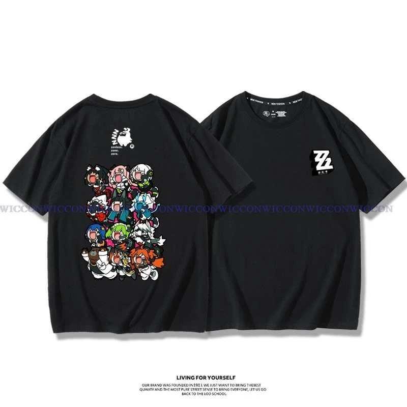 Game T Shirt Zenless Zone Zero Print Tops ZZZ Role Wise O-neck Graphic Cotton Tee Harajuku Belle Men Women Short Sleeve Cosplay