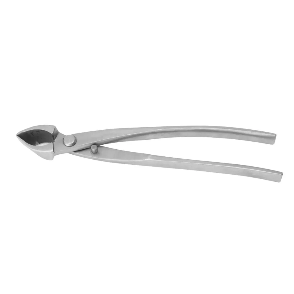 Durable Silver Concave Branch Cutter Stainless Steel Round Edge Knob Cutter Ergonomic Handle Bevel Design Bonsai Cutter