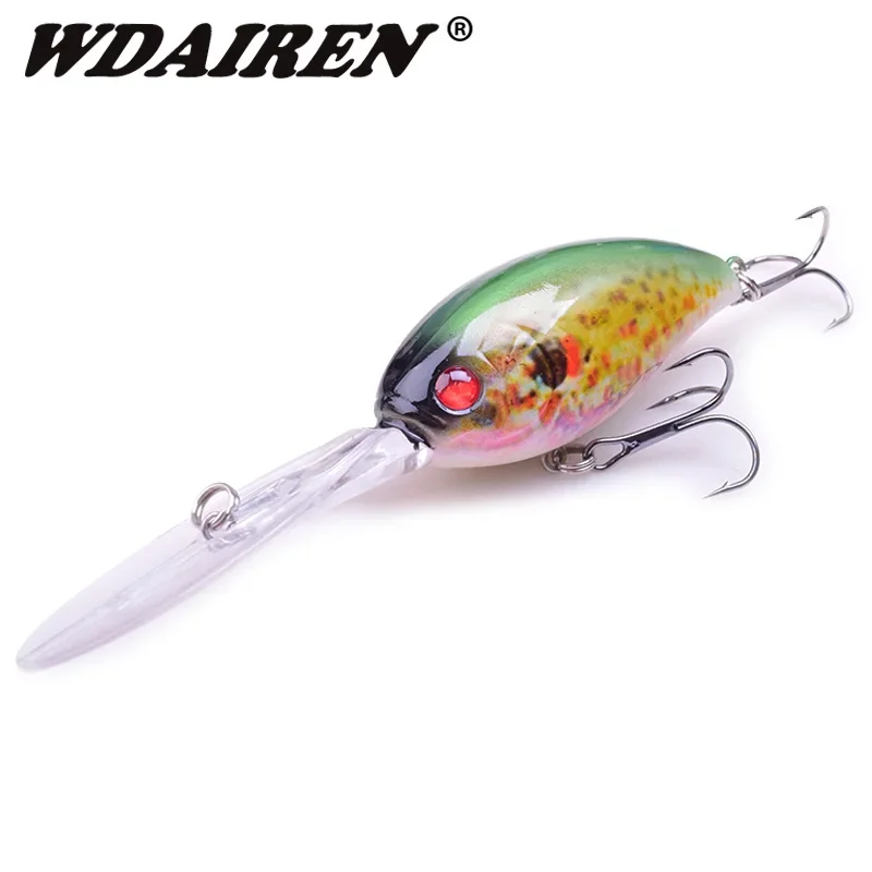 1 Pc 11.5cm 18.5g Fishing Lure Long Tongue Minnow Floating Bass Sound Wobblers Artificial Hard Bait Crankbaits Minnows WD-507