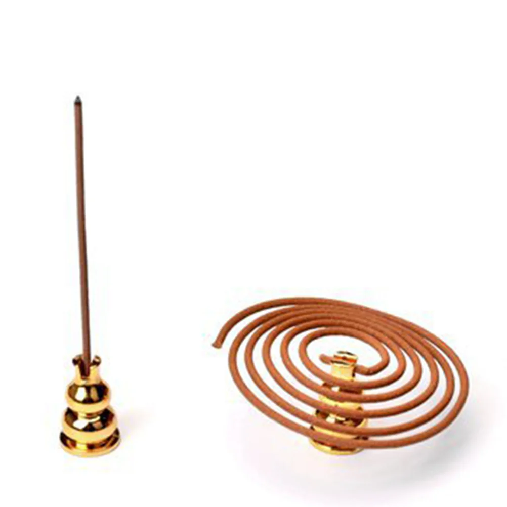 

5 pcs 1.6X2.5Cm Alloy Censer Holder Handmade Cucurbit Incense Stick Support Home Decor Burner For Stick Cone Coil Aromatherapy