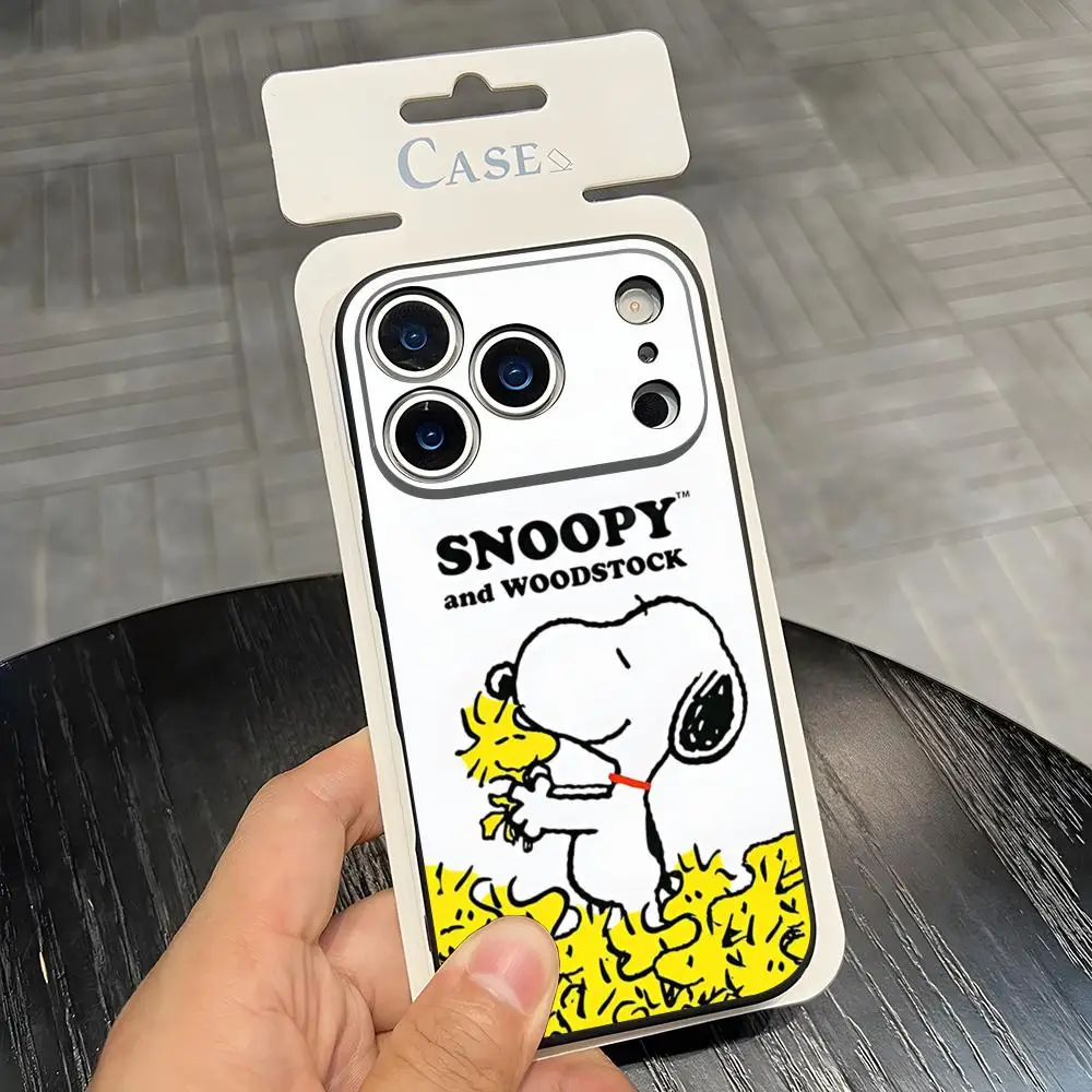 Niedliche S-Snoopys Handyhülle für iPhone 17 Pro Max 15 16e 13 14 12 Mini 11 Xr X Xs Pro Max 8 7 Plus Rückseiten-Cover