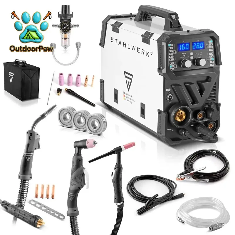 Stahlwerk CTM250 PRO All-in-One Welder 7 Functions (MIG/TIG/MMA/Plasma) Double Pulse for Lightweight Aluminum 220v New Condition