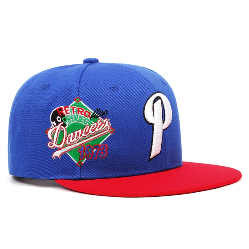 2026 New Flat Edge Hat Side 1973 Letter P Embroidered Baseball Hat Daily Casual Decoration Hat Sunshade Hat Unisex Hip Hop Hat