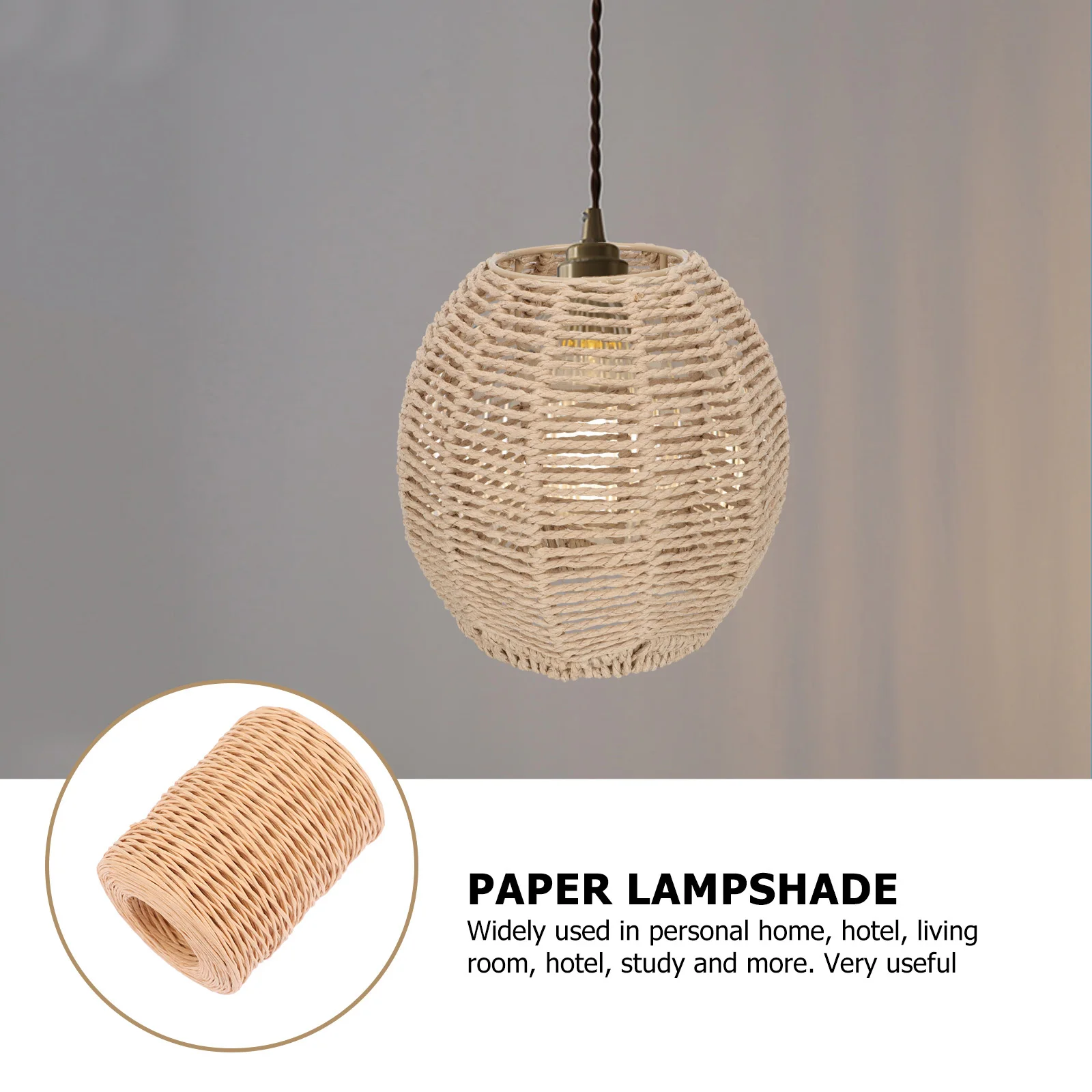 

Lamp Shade Material Imitation Rattan Barrel Drum Cover For Table Lamp Home Living Room Study Indoor Lighting Household