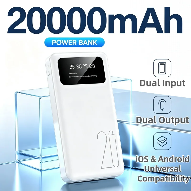 20000mAh Large Capacity Power Bank Flight Approved Portable Charger Universal External Battery Pack for iPhone Android Phones