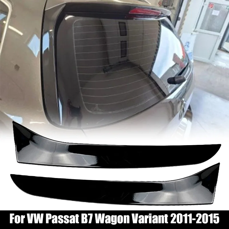 2PCS Rear Window Side Spoiler Canard Splitter For Volkswagen VW Passat B7 Wagon Variant 2011-2015 Car Left Right Wing Trim Cover