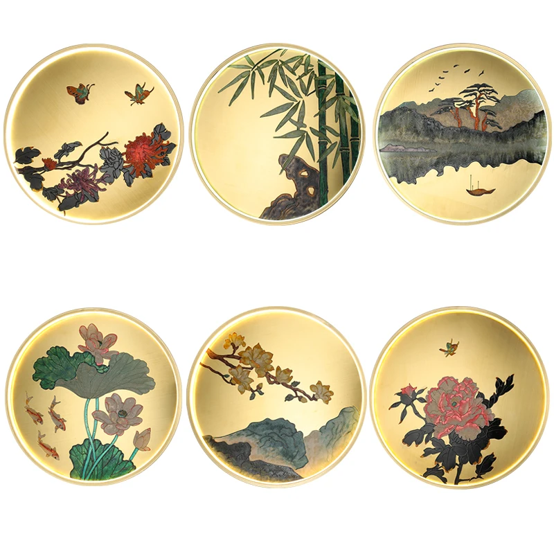 BUNNY Brass Gold Wall Picture Lamps LED 3 Colors Modern Creative Flower Pattern Sconce Light for Living Room Bedroom Decor