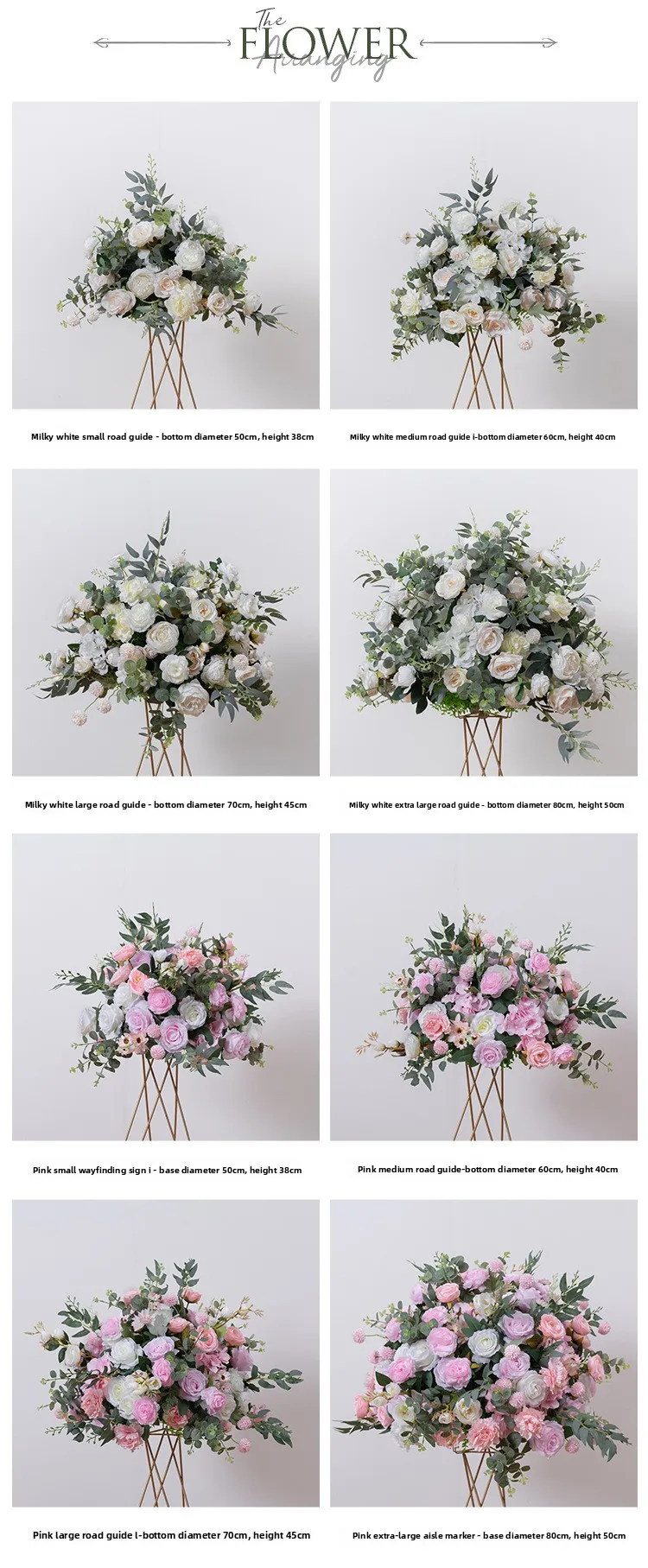 80CM Künstliche Blumenkugel für Hochzeiten, T-Bühnen, geometrische Ständerdekoration, Tischmittelstücke, Schaufenster, Ausstellungen, künstliche Blumen für Partys und Events – Detail 3