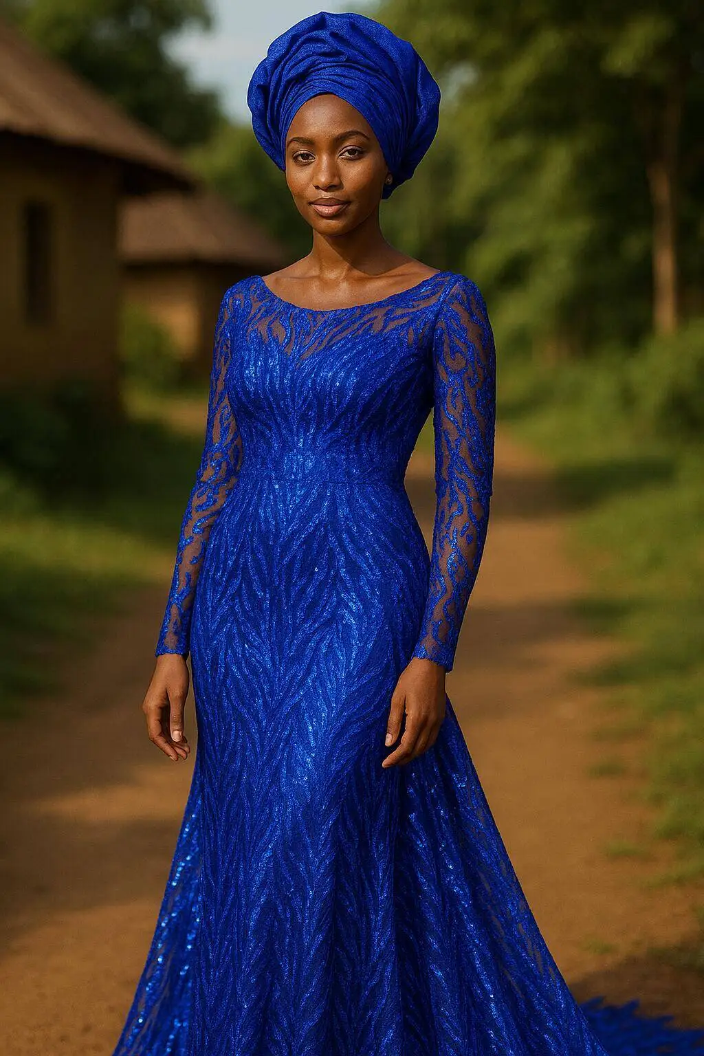 Blue African Sequins Lace Fabric High Quality 5 Yards Embroidered Tulle French Nigerian Mesh Lace Fabric Wedding Dress TY4340