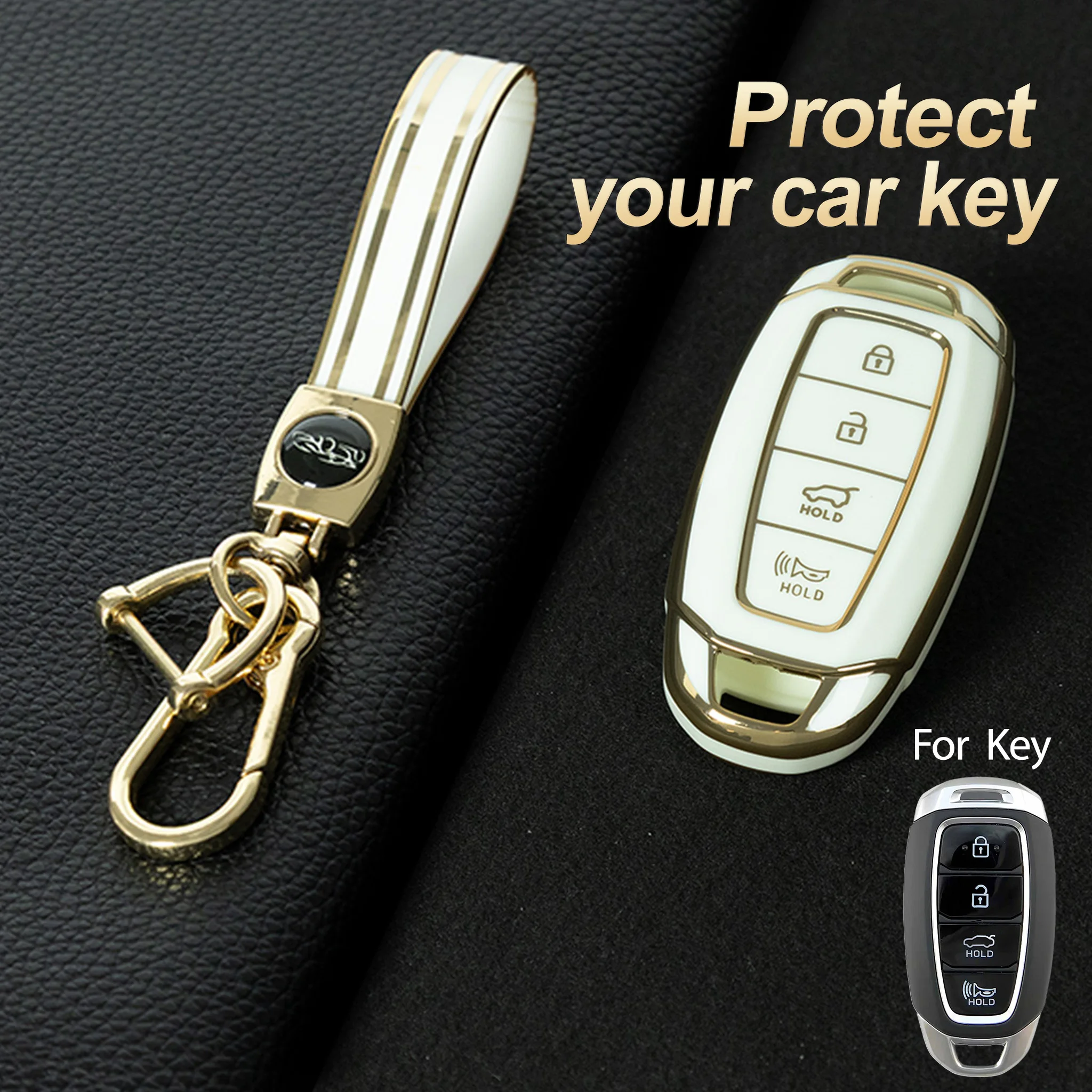 

TPU Car Key Cover For Hyundai Grandeur Ig Accent i30 ix25 ix35 KONA Encino Santa Sonata GT Sport N Performance 4 Buttons Unisex