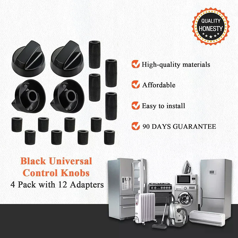 [4Pcs/set Replacement Switc Knob Plastic Knob Gas Stove Control Knob General Range Oven Knob Cooker Hob Knob For Benchtop Burne