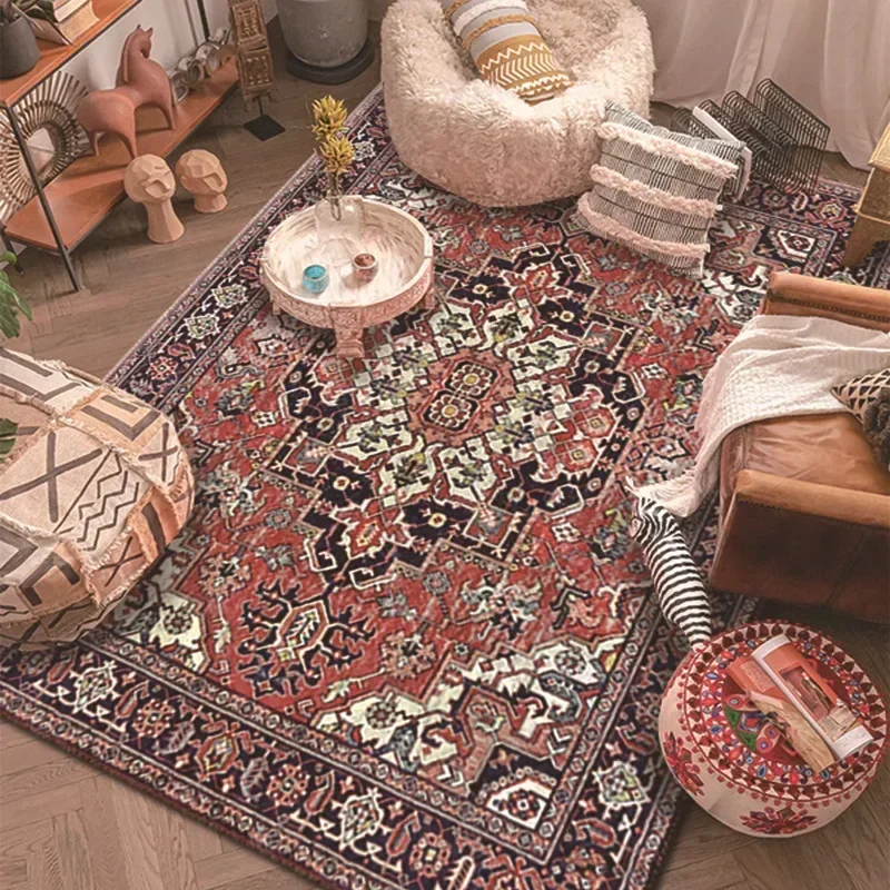 Retro Persian Type Carpet for Home Living Room Bohemian Carpet Bedroom Bedside Large Area Rugs Home Decoration Entrance Door Mat