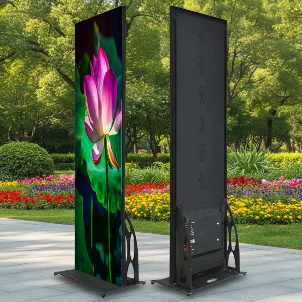 LED SignageP2.5 Stand Floor Cabinet Column Installation  Display Screen Foldable Post Mounting Sign  Poster Display