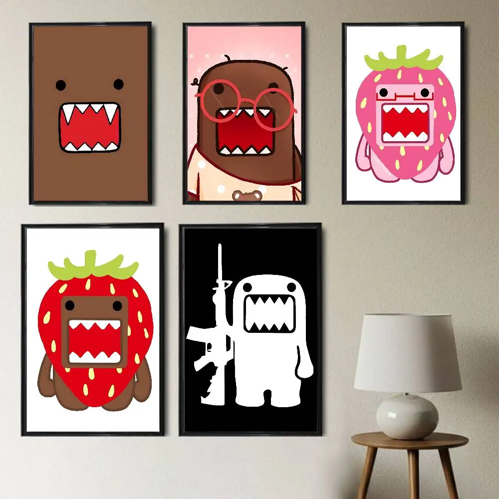 Brown cartoon character Domo-kun Poster HD Art Sticky Wall Waterproof Home Living Room Bedroom Bar Aesthetic Decoration