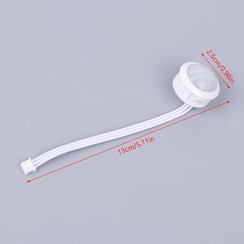 Saklar lampu SENSOR อัตโนมัติ1MA 4-12V LED PIR ตรวจจับเซ็นเซอร์ตรวจจับการเคลื่อนไหวอินฟราเรดนำแสงกลางคืนที่ละเอียดอ่อนในร่มกลางแจ้ง4-7M