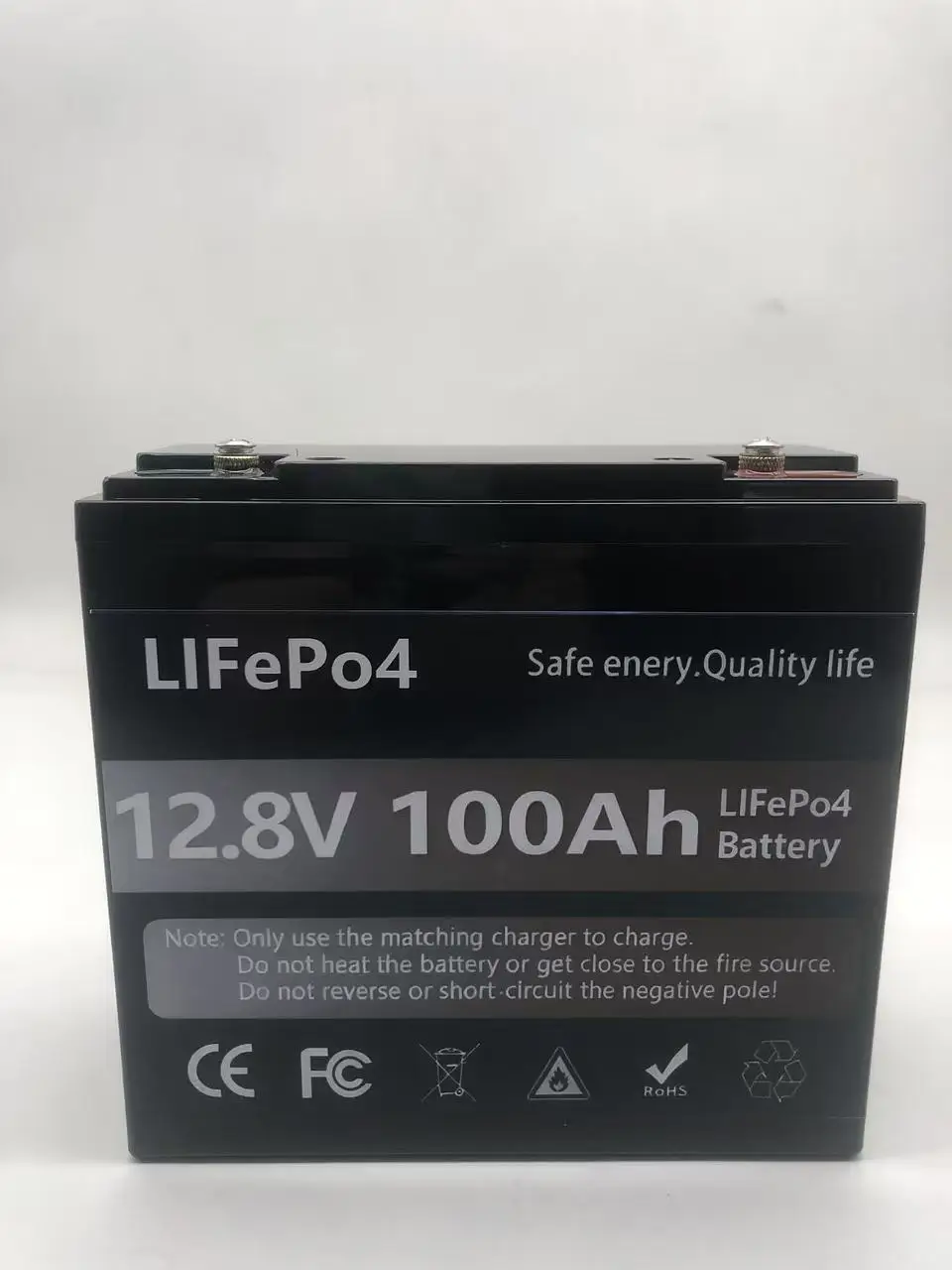 

Original 12.8V LiFePO4 Lithium Battery 6000 Deep Cycles Perfect Capacity Built-in 200A BMS 100Ah for Camping Solar Home Backup