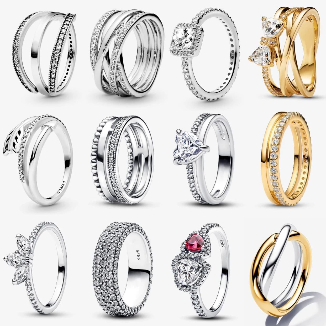 خاتم زيلفارين استرليني عيار 925 كلاسيكي على شكل تاج خفيف فاخر ساحر محتمل للسيدات Valentijnsdag sieraden geschenken