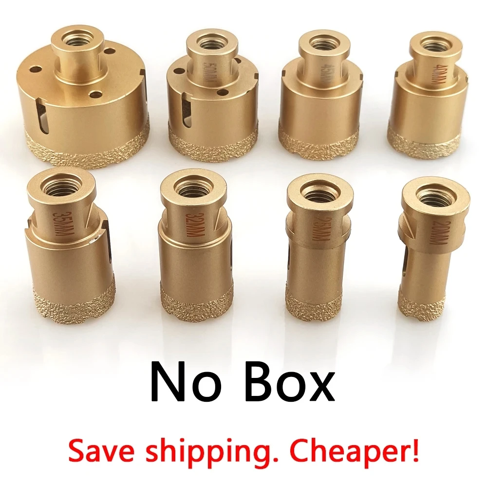 6 Pcs M14 Gewinde Diamant Trockenen Bohrer Vakuum Gelötete Bohren Core Bits Set Porzellan Fliesen Kronen Granit Marmor Loch sah Werkzeuge