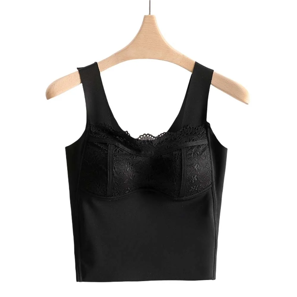 

С подушкой на груди, кружевной камзол из ледяного шелка, без следов, облегающие укороченные топы, однотонная уличная одежда, атласный корсет из ледяного шелка, на каждый день