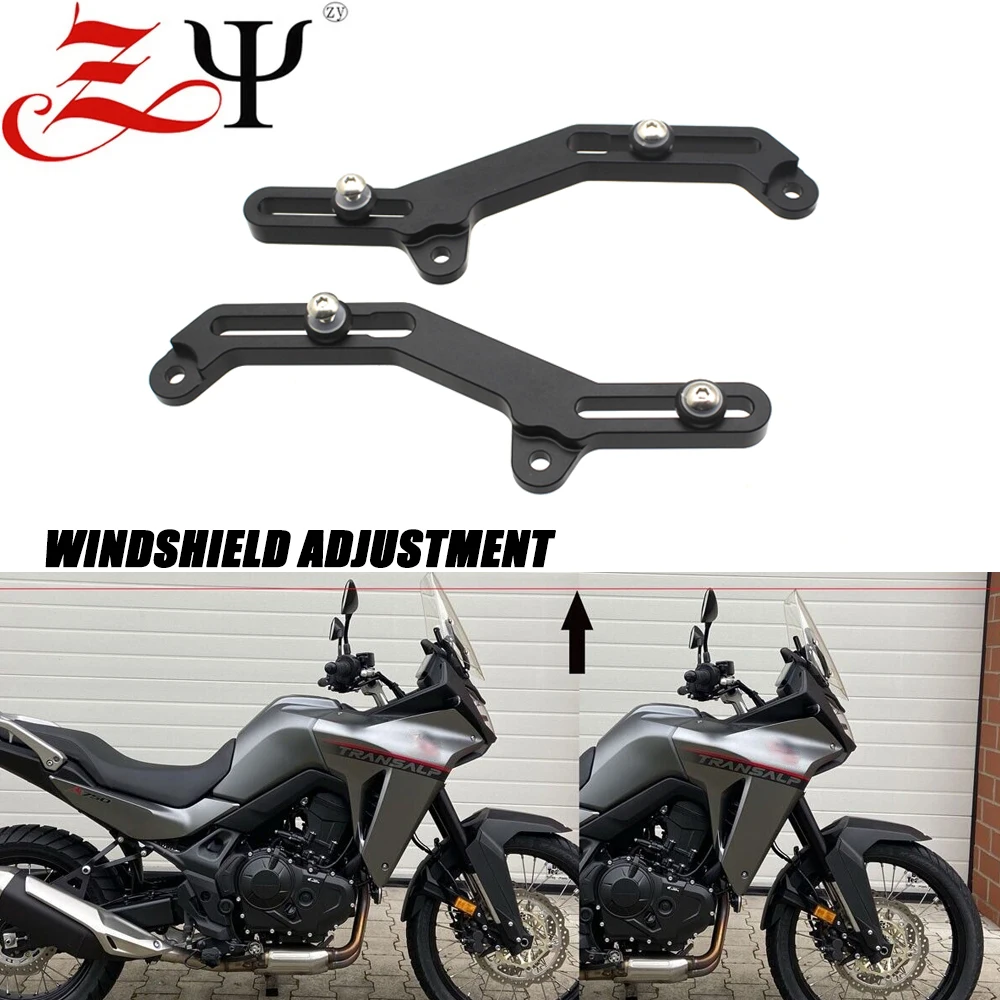 2024 para Honda XL750 Transalp 750 XL 750 TRANSALP750 2023 ajustadores de parabrisas de motocicleta flujo de aire soporte de parabrisas ajustable
