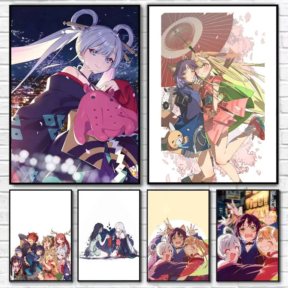 

C-Chou Kaguya h-hime Poster Self-adhesive Art Waterproof Paper Sticker Coffee House Bar Room Wall Decor