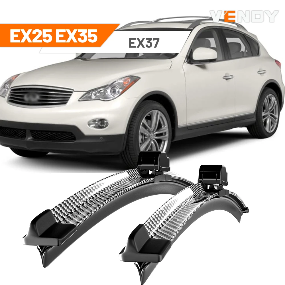 

For Infiniti EX25 EX35 EX37 2009-2014 2010 2011 2012 2013 2pcs Front Windshield Wiper Blades Windscreen Wipers Carbon Fibre