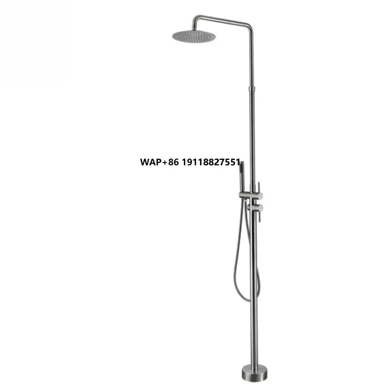 YaKe Stainless Steel Outdoor Garden Shower Set Dual Function Floor Standing Bathroom Shower Outdoor Rain Shower Column Set