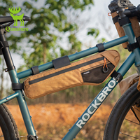 Qunature Bicycle Bag Down Tube Bag Waterproof Wear-Resistant Stable Mounting Front Frame Bag for Road Mountain & Touring Bikes