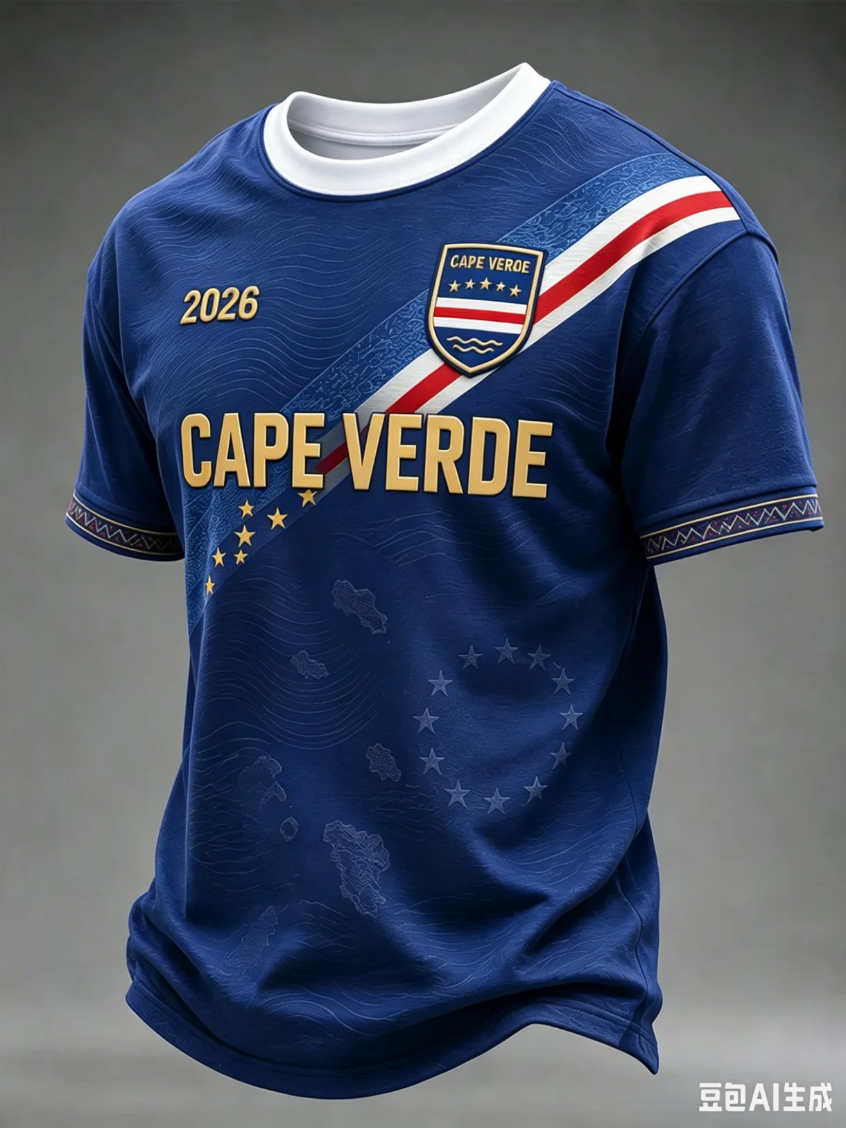2026 Cape Verde Football Team Jersey Men's Short Sleeve 3D Printed T-Shirt Sport Shirt Full Pattern Women's T-Shirt Top Harajuku