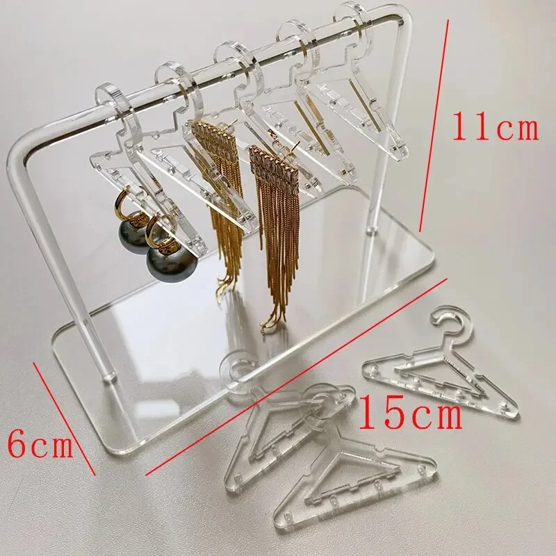 투명 아크릴 쥬얼리 디스플레이 랙, 귀걸이 걸이, 옷 걸이 스탠드, 보관 쥬얼리 상점 창 관리자 디스플레이 랙, 신제품