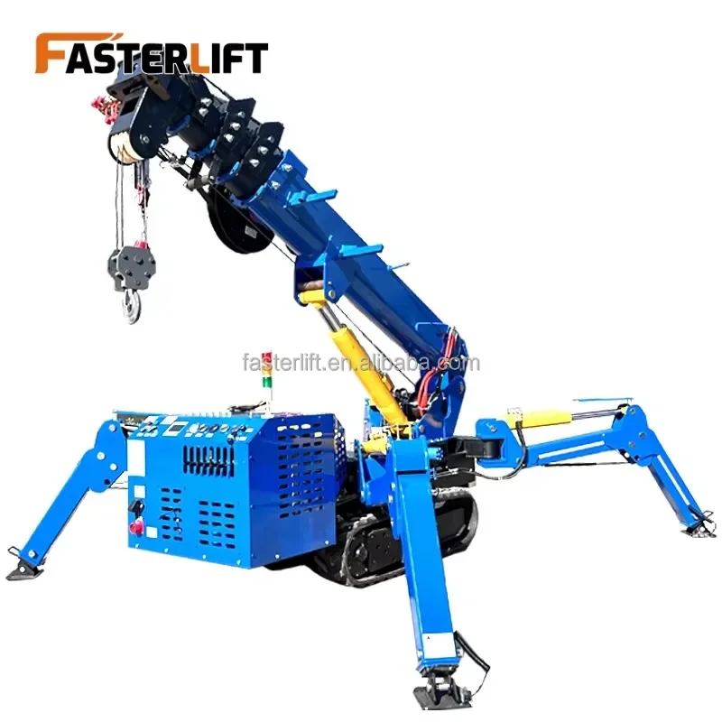 2026 CE 2025 Hot Sale FASTER LIFT 2ton 3ton 5ton 8ton Dual Power Spider Crane with Engine & Pump CE Certified for