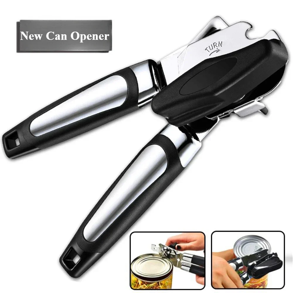 Beer Grip Kitchen Gadgets Multifunctional Can Opener Openers Cut Steel Tools Bar Side Bottle Stainless Jar Dining Home Garden