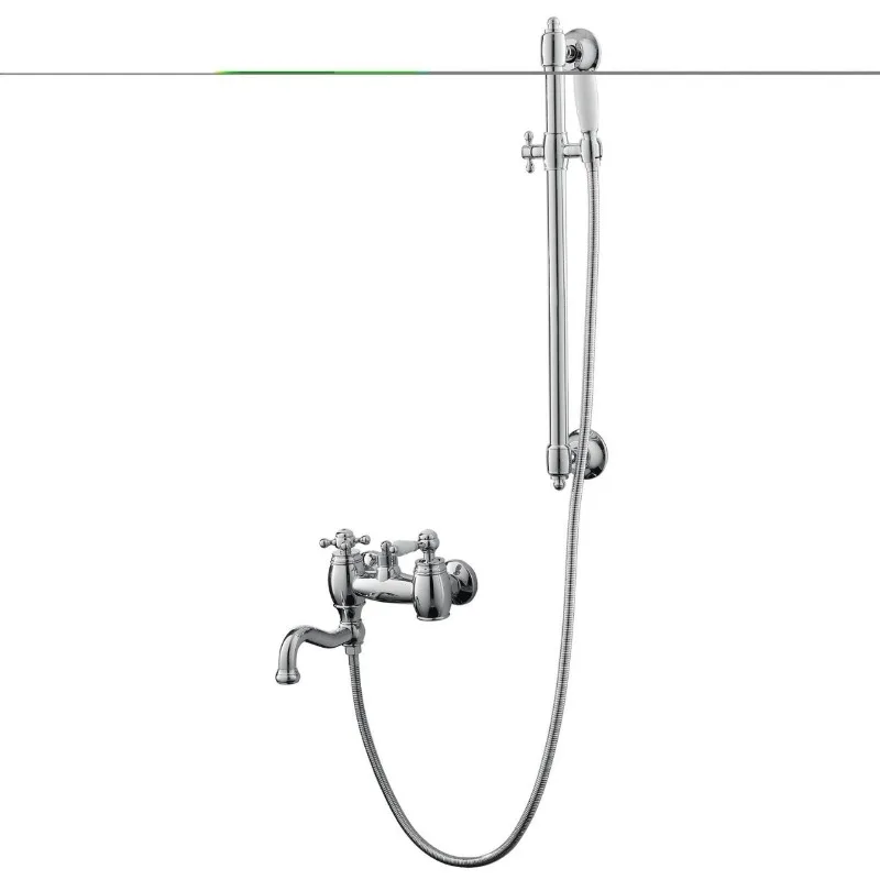 

Simple shower shower, bathtub shower, golden faucet, simple shower, hotel, European antique