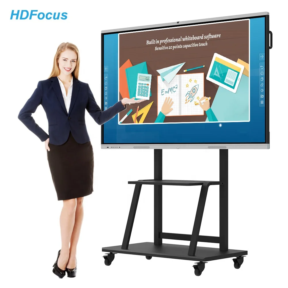 ocus 75 Inch Touch Screen Interactive Flat Panel Smart Whiteboard For School