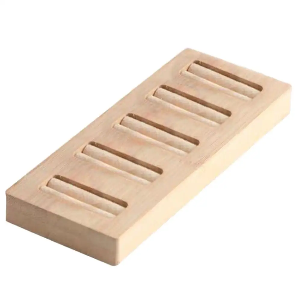 Jewelry Display Organizer Tray Holder Storage Box Case with 5 Slot Display , Beige