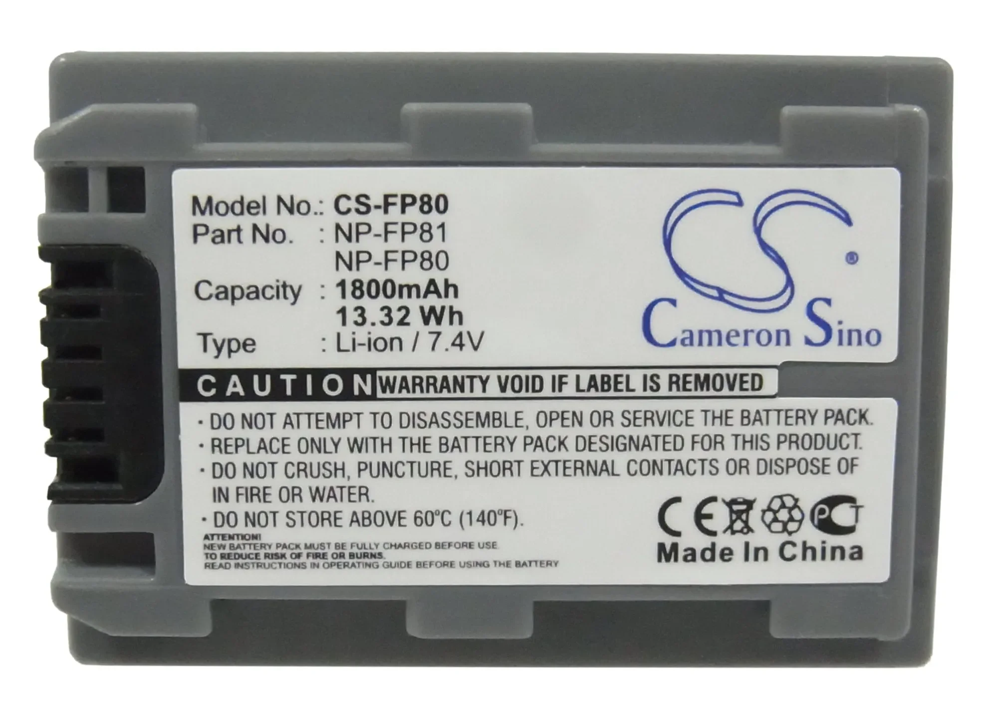 Camera Battery For DCR-DVD602 DCR-DVD602E DCR-DVD653 DCR-DVD653E DCR-DVD703 DCR-DVD703E Sony NP-FP80