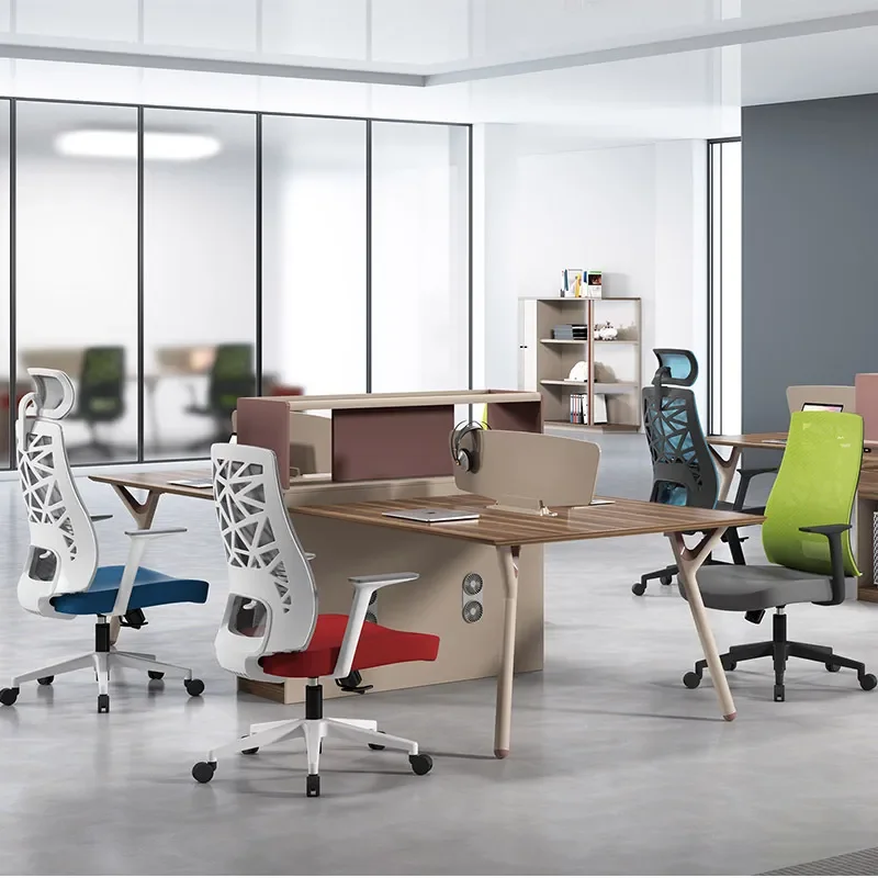 Ergonomic Computer Office Chair with Bow Back Design Height Adjustable Swivel Seat for Home and Staff Use Comfortable Lifting