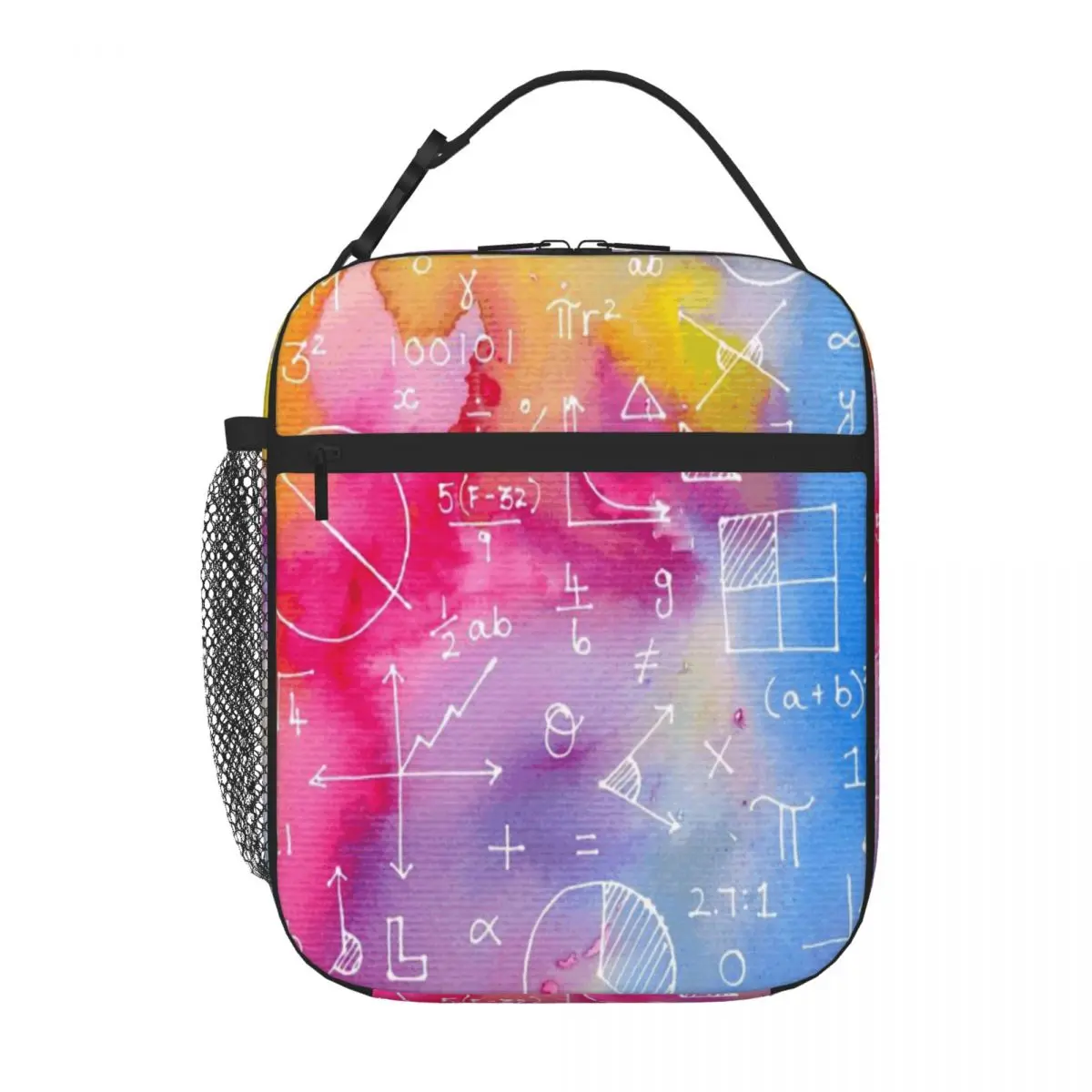 Bestselling Math Formulae (watercolor Background) Vintage Thermal Food Carrier Car Travel Student Lunch Bag