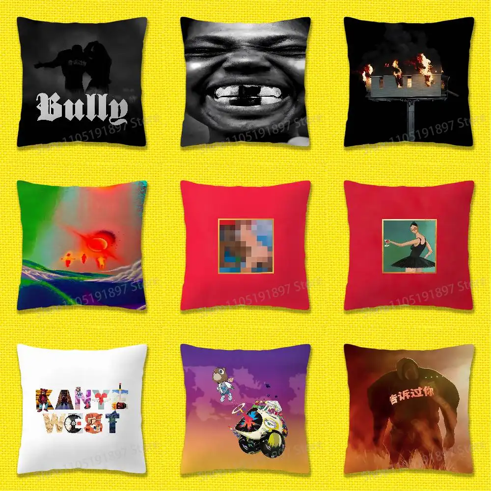 

K-Kanye West Bully Graduation Donda Throw Pillow Case For 45x45cm 40x40cm 30x30cm 50x50cm 55x55cm Square Home Pillowcase Case