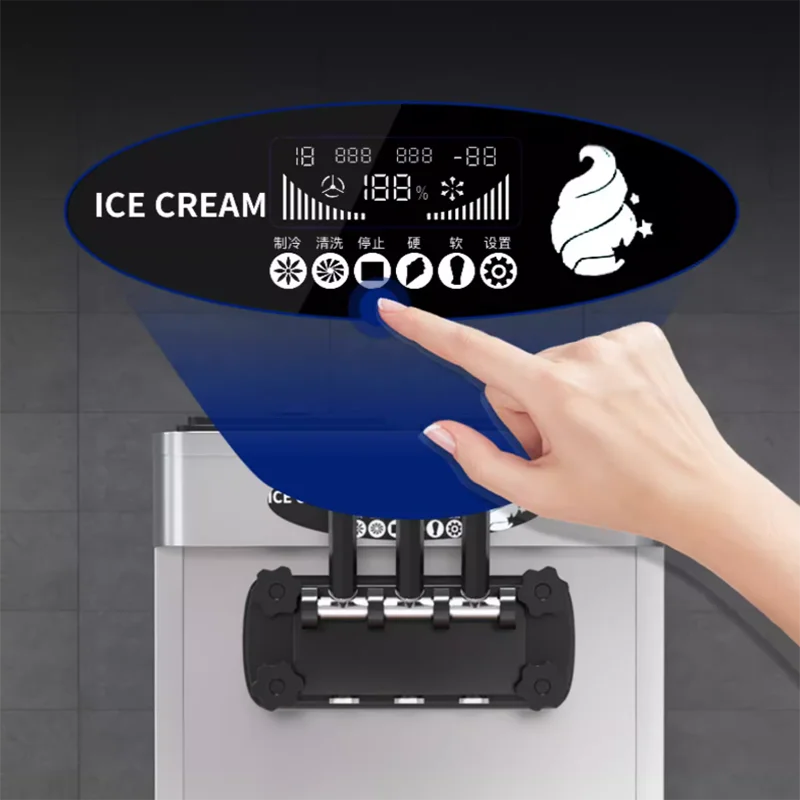 

Прямые продажи с фабрики, коммерческая машина для мороженого 1800 Вт, машина для мягкого мороженого, 12 л/ч, йогуртовое мороженое из нержавеющей стали