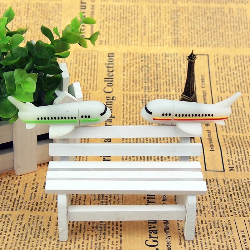 Cartoon Aircraft High-Speed USB Stick, Pen Drive, Presente Flash Drive, Modelo bonito, 8GB, 16GB, 32GB, 64GB, USB 2.0