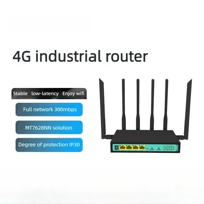 Hot Openwrt Unlock Load Balance Wifi Industrial Router MT7628NN Dual Modems 300Mbps Dual Sims 4G LTE Wifi Router for Enterprise