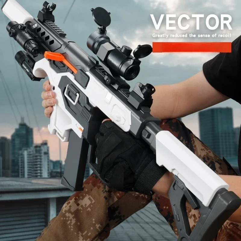 Vector Electric Soft Bullet Toy Gun, Dardos de espuma automática, Blaster Rifle, Airsoft Arma, metralhadoras, Brinquedos para meninos, Homens adultos Presentes