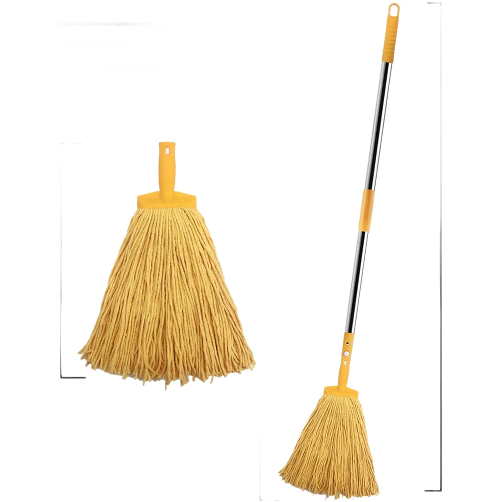 1.2M Telescopic For Wax Mop with 36CM Cotton Yarn Head for Wood For tile Concrete Floors Stainless Steel Frame
