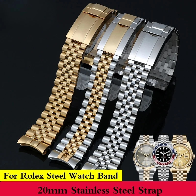 Watch Bracelet For Rolex Stainless Steel Men  Watch Accessories Watch Band Chain