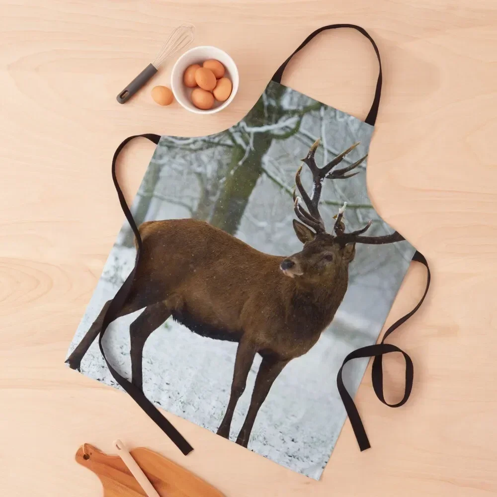 

Elk in his habitat Apron barber men restaurant accessories Apron