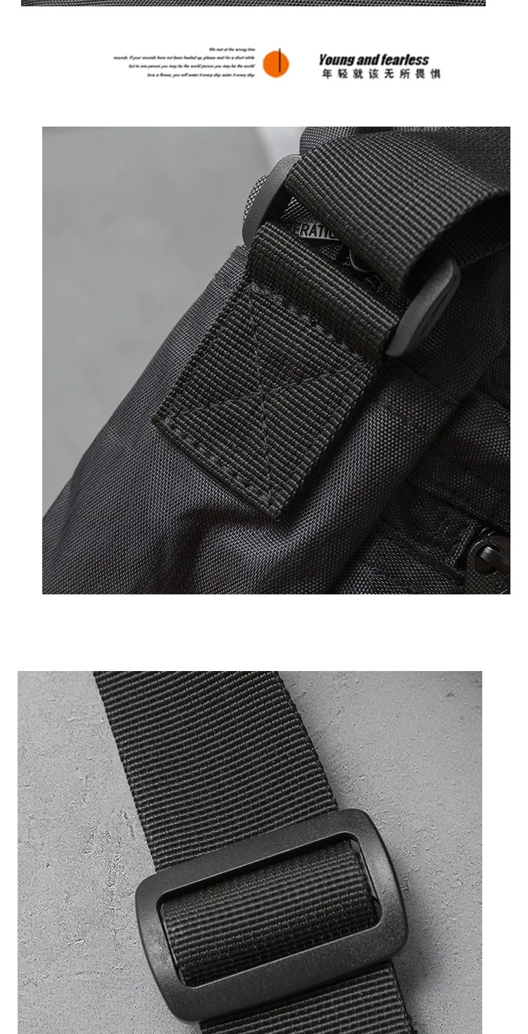 Minimalistische Crossbody-Umhängetasche für Herren, Japanisch Inspirierte Messenger-Tasche, Langlebig Wasserdicht, für Reisen & Täglichen Gebrauch, Unisex – Detail 17