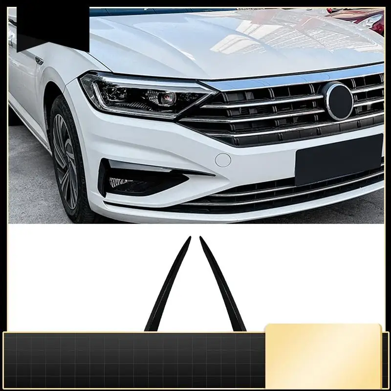 

2Pcs Car Front Bumper Splitter Spoiler Decorative Trims Fog Light Canard For VW Jetta MK7 2019-2021